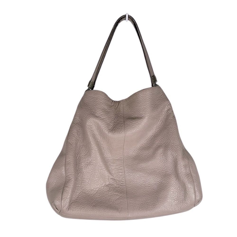 Coach Madison Pebble Leather Tan Three Compartment Double Strap Shoulder Bag